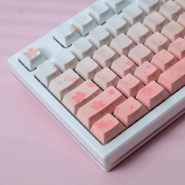 Sakura Side-Engraved Keycap Sets