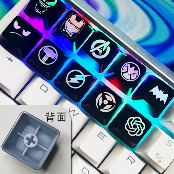Custom Engraved Backlit Multicolor ABS OEM Profile Keycaps