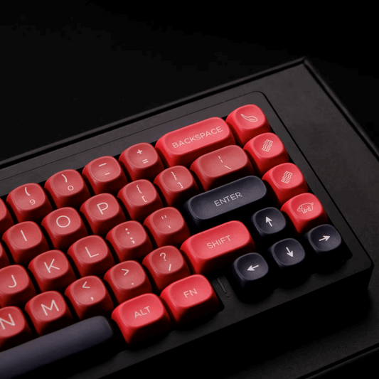 KBCaps Inferno Black Dye-Sub PBT Keycaps | 126 keys | MOA Profile | ANSI | Keycaps only