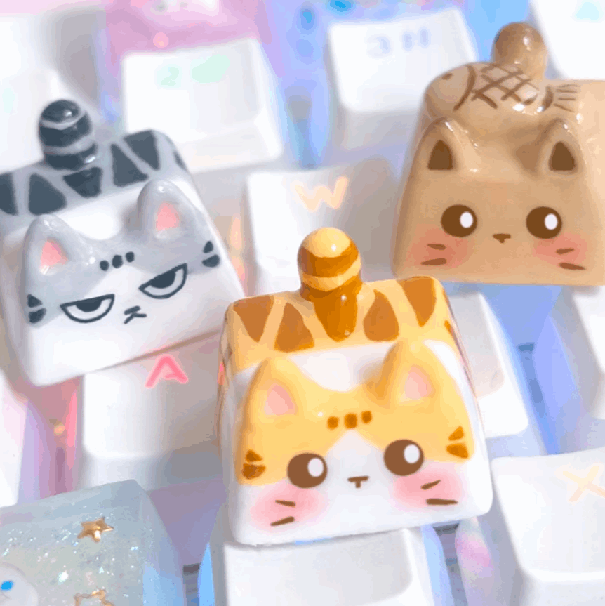 Orange Cat Artisan Keycap