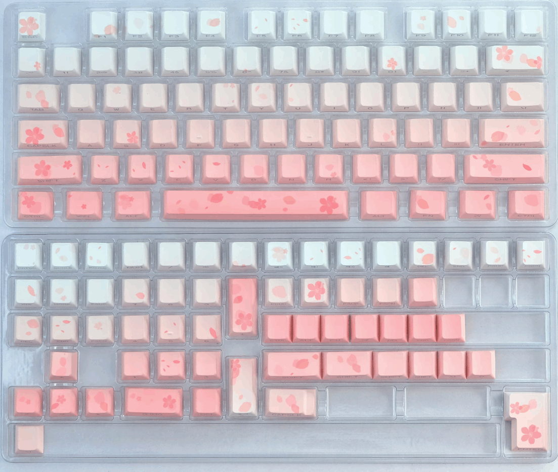 Sakura Side-Engraved Keycap Sets
