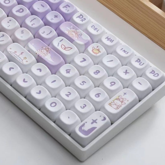 Purple Bunny Keycap Set