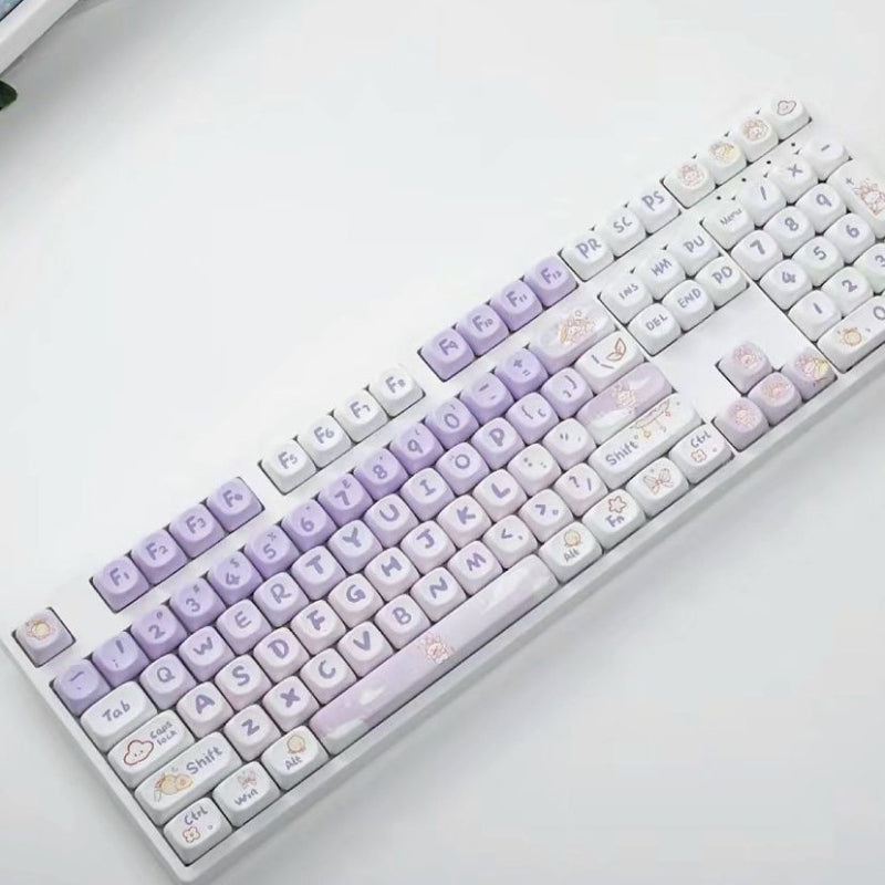 Purple Bunny Keycap Set