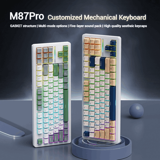 Xinmeng M87ProV2 TKL Wired Wireless Mechanical Keyboard Gasket mounted