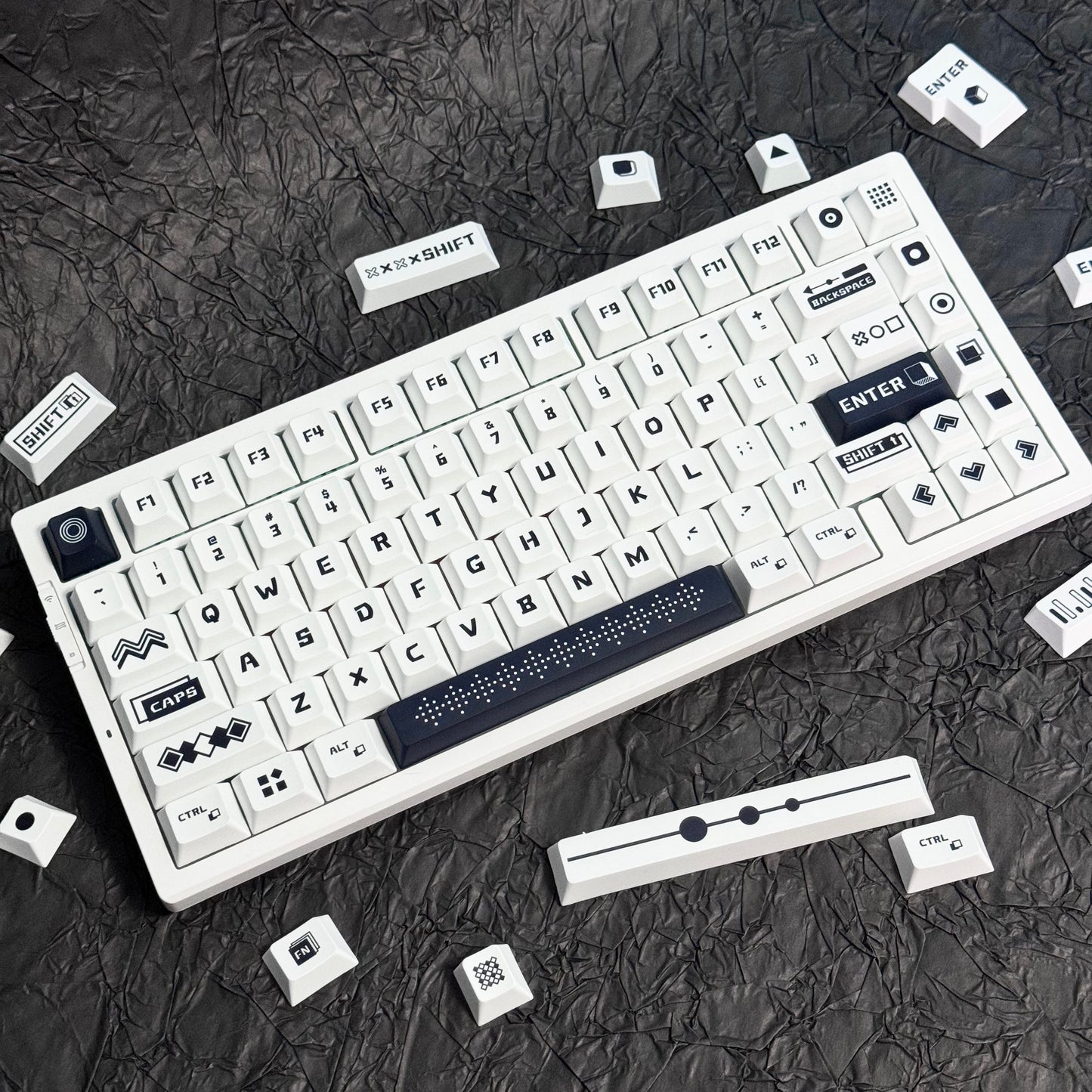 Black Geometric Keycap Set