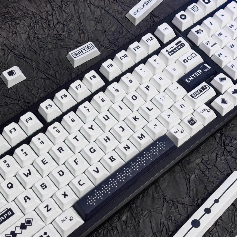 Black Geometric Keycap Set