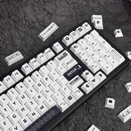 Black Geometric Keycap Set
