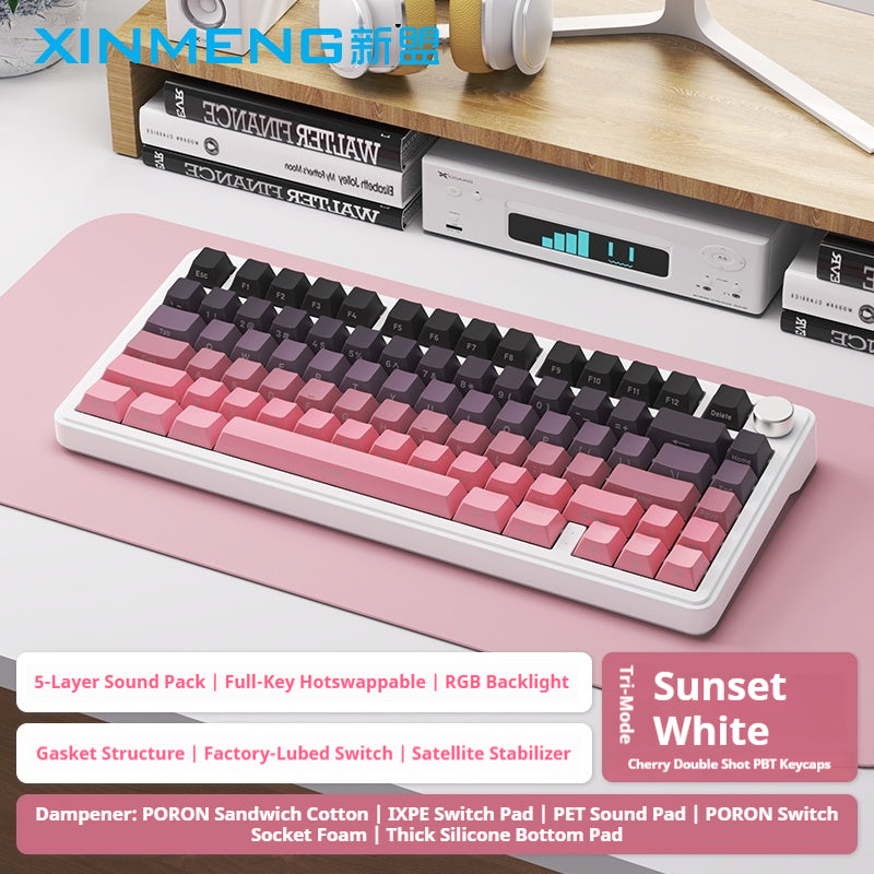 XinMeng M75 Tri-Mode Wireless Mechanical Keyboard