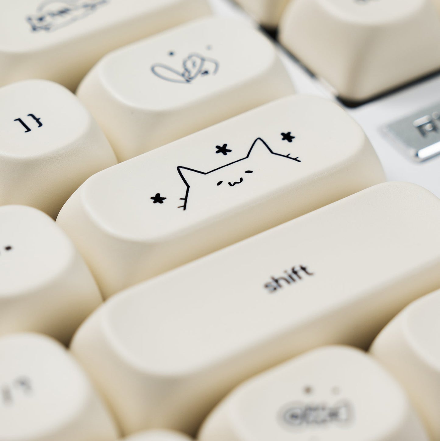 Minimalist Cat & Dog Keycap Set | Mini Characters