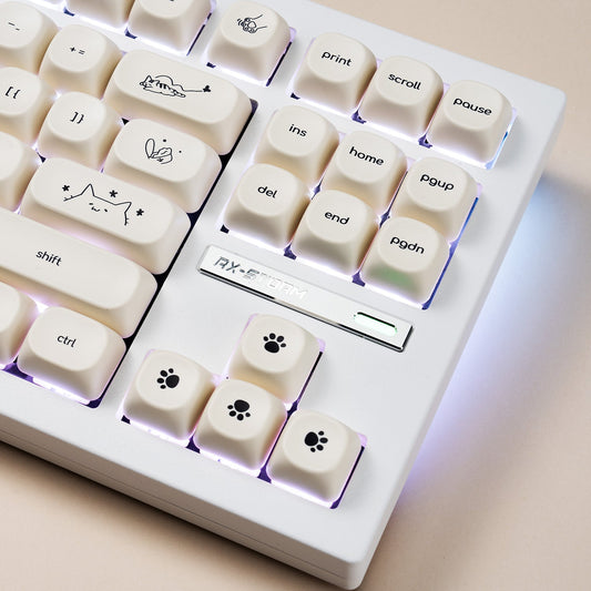 Minimalist Cat & Dog Keycap Set | Mini Characters