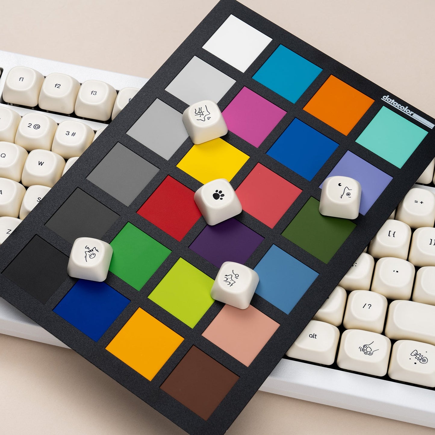 Minimalist Cat & Dog Keycap Set | Mini Characters