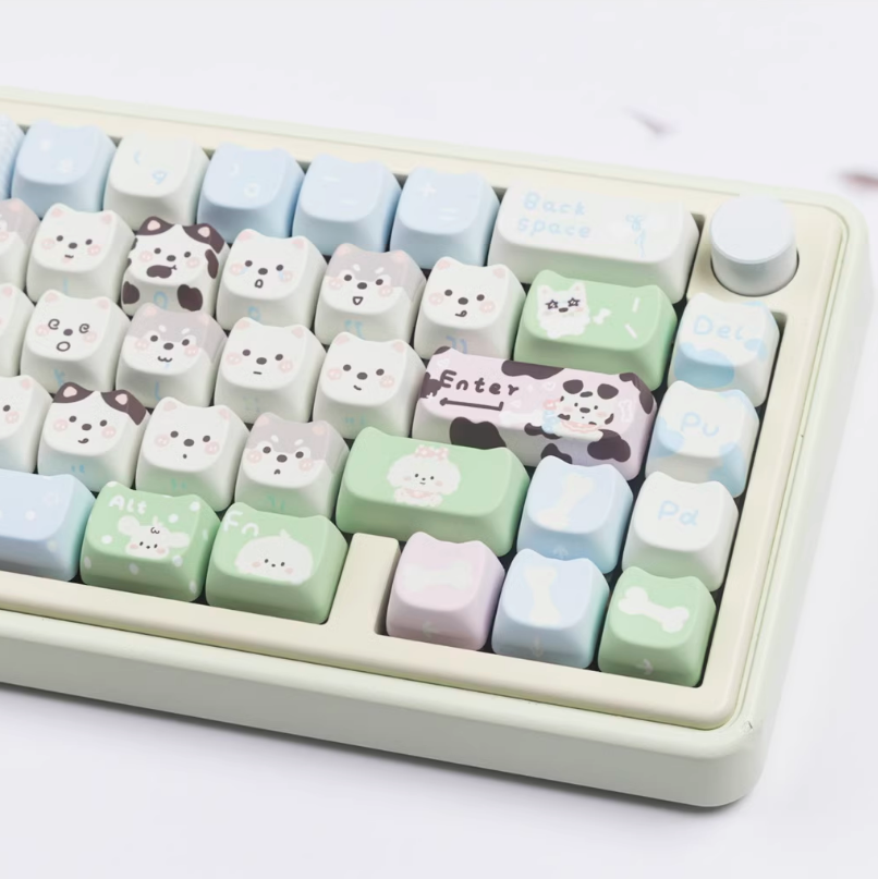 Cute Pups Keycap Set (No Letters)