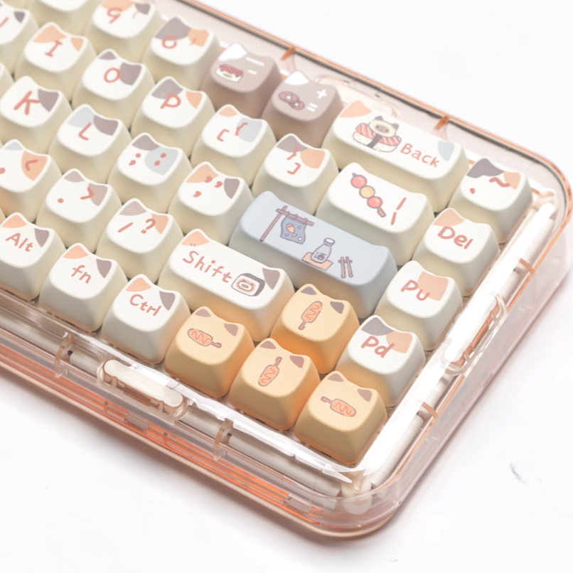 Sushi Siamese Cat Keycap Set