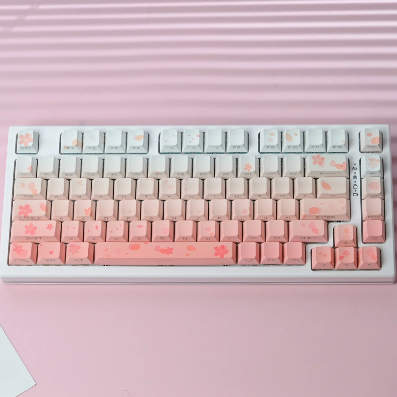 Sakura Side-Engraved Keycap Sets