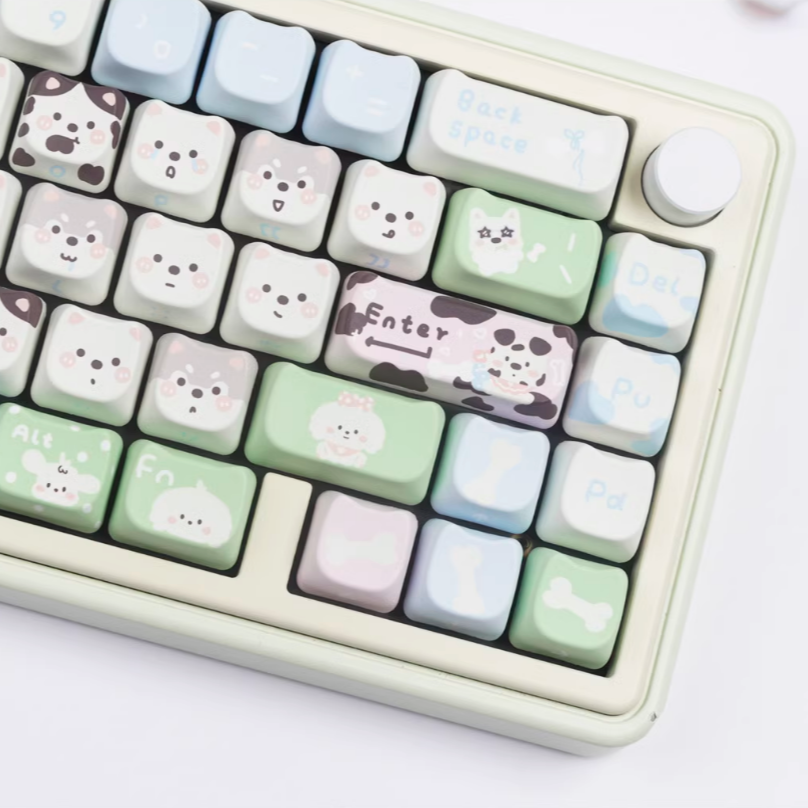 Cute Pups Keycap Set (No Letters)