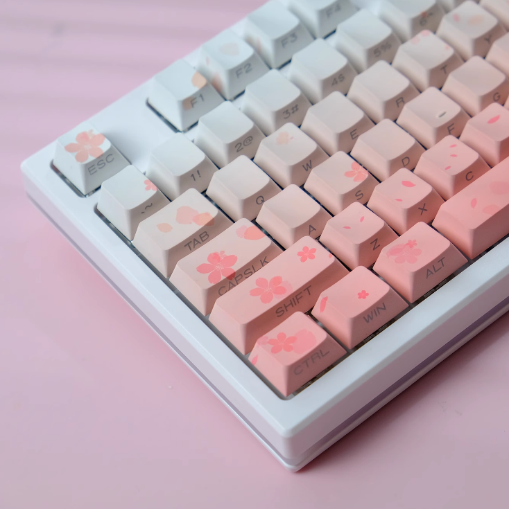 Sakura Side-Engraved Keycap Sets