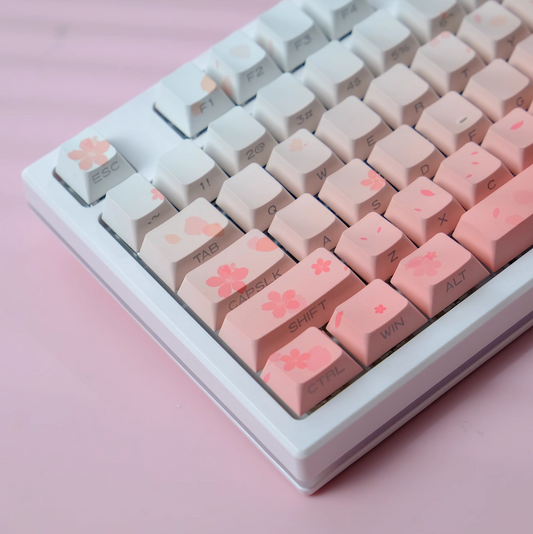 Sakura Side-Engraved Keycap Sets