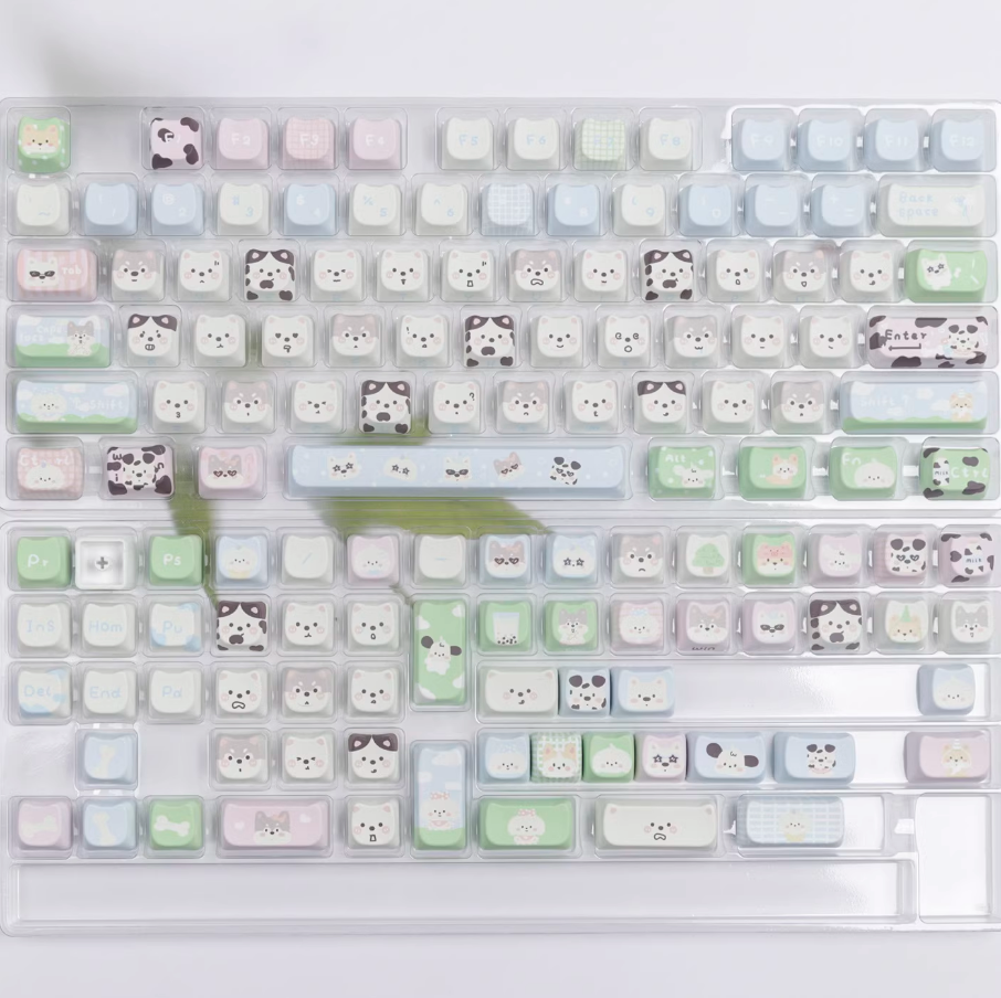 Cute Pups Keycap Set (No Letters)