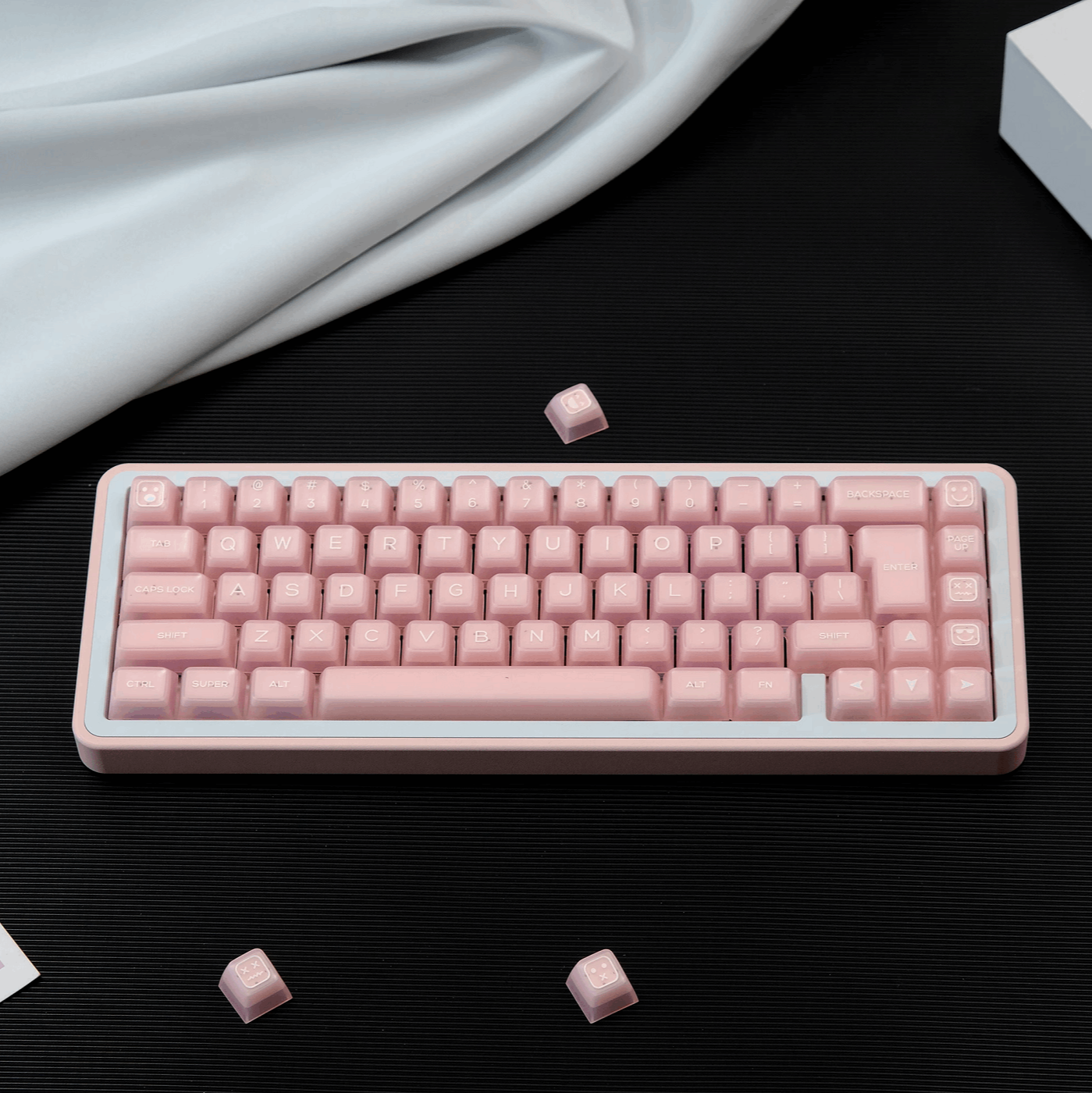 Blossom Jade Theme Double Shot PBT Keycaps | 142 keys | QXA (SA) Profile | ANSI | ISO | Keycaps only