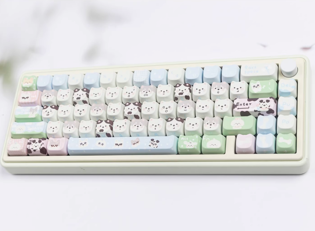 Cute Pups Keycap Set (No Letters)