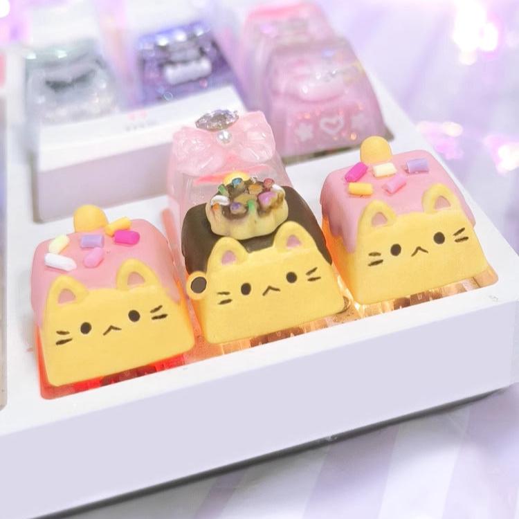 Donut Sprinkle Kitty Artisan Keycap