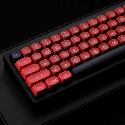 KBCaps Inferno Black Dye-Sub PBT Keycaps | 126 keys | MOA Profile | ANSI | Keycaps only