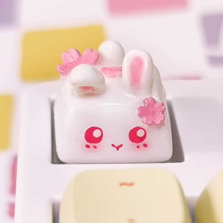 Sakura Bunny Artisan Keycap