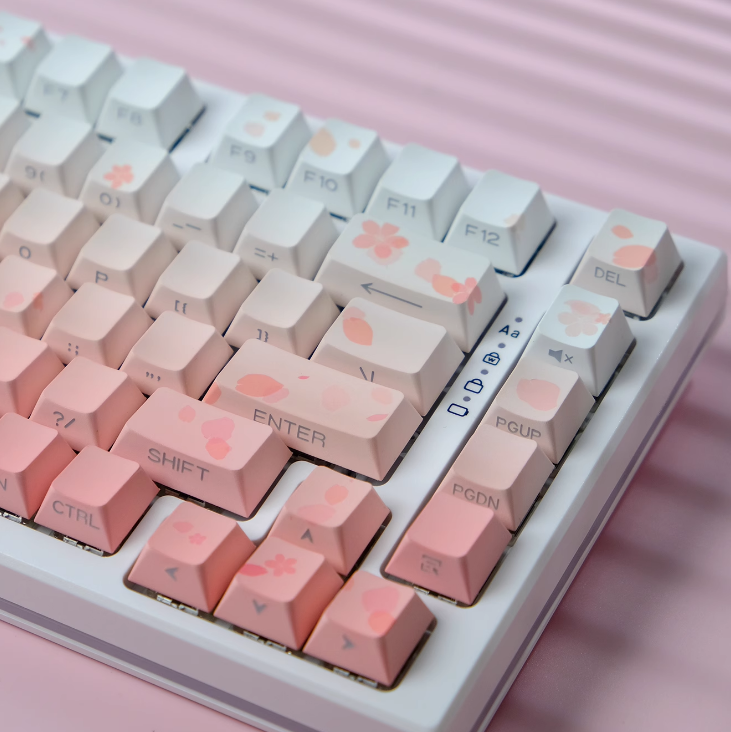 Sakura Side-Engraved Keycap Sets