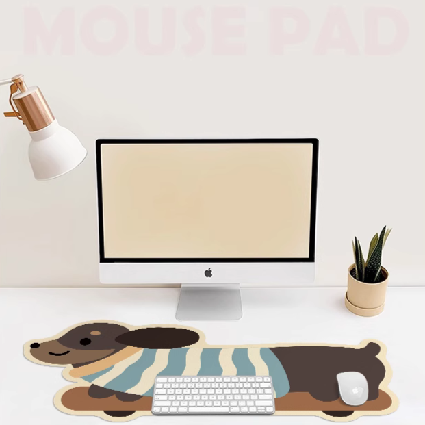 Odd Shape Walking Dog Desk Mat