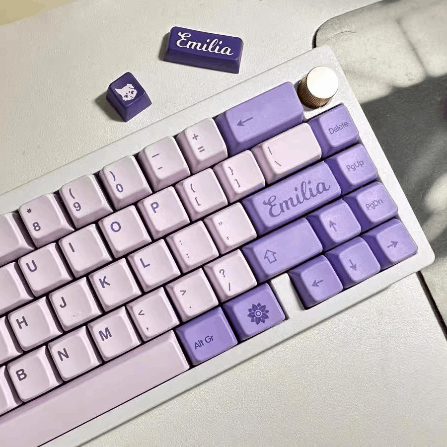 Emilia the Witch Dye-Sub PBT Keycaps | 141 keys | MDA Profile | JP EN | ANSI | Keycaps only