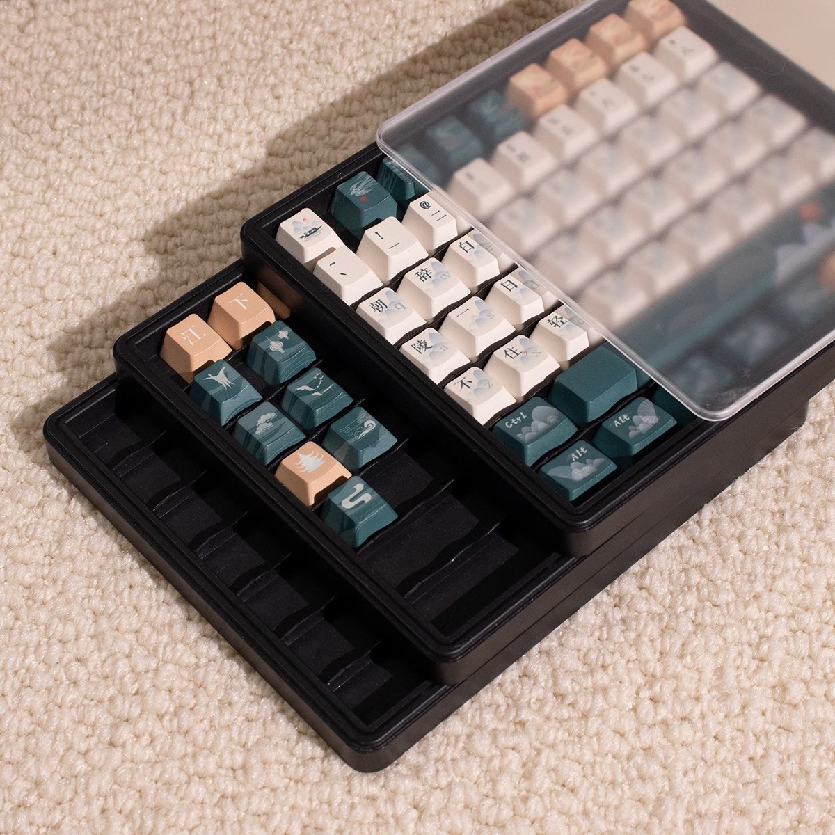 3 - Layer Keycaps Storage Box ABS - Keycaps Storage - TzunaBee