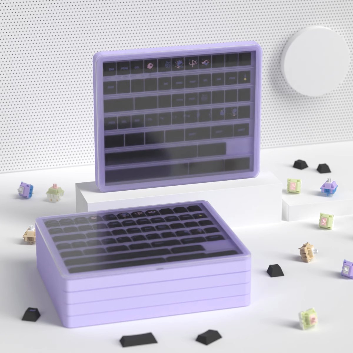 3 - Layer Keycaps Storage Box ABS - Keycaps Storage - TzunaBee