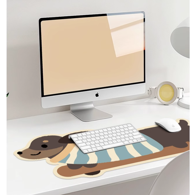 Odd Shape Walking Dog Desk Mat