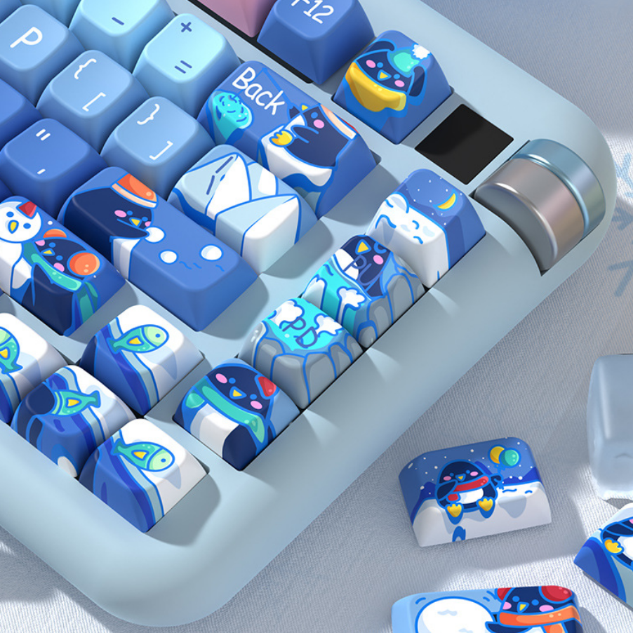 Winter Penguin Keycap Set