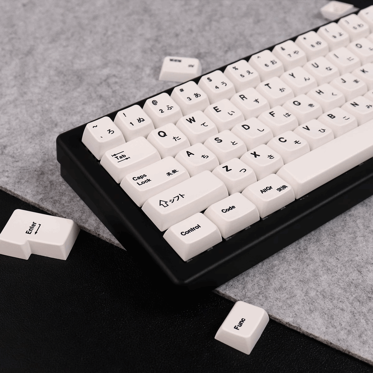 Minimalist White Dye-Sub PBT Keycaps | 150 keys | MDA Profile | JP | ANSI | ISO | Keycaps only