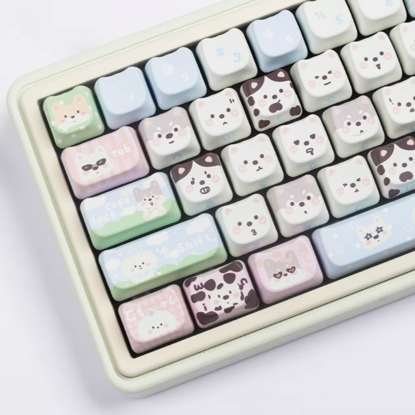 Cute Pups Keycap Set (No Letters)