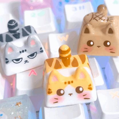 Orange Cat Artisan Keycap