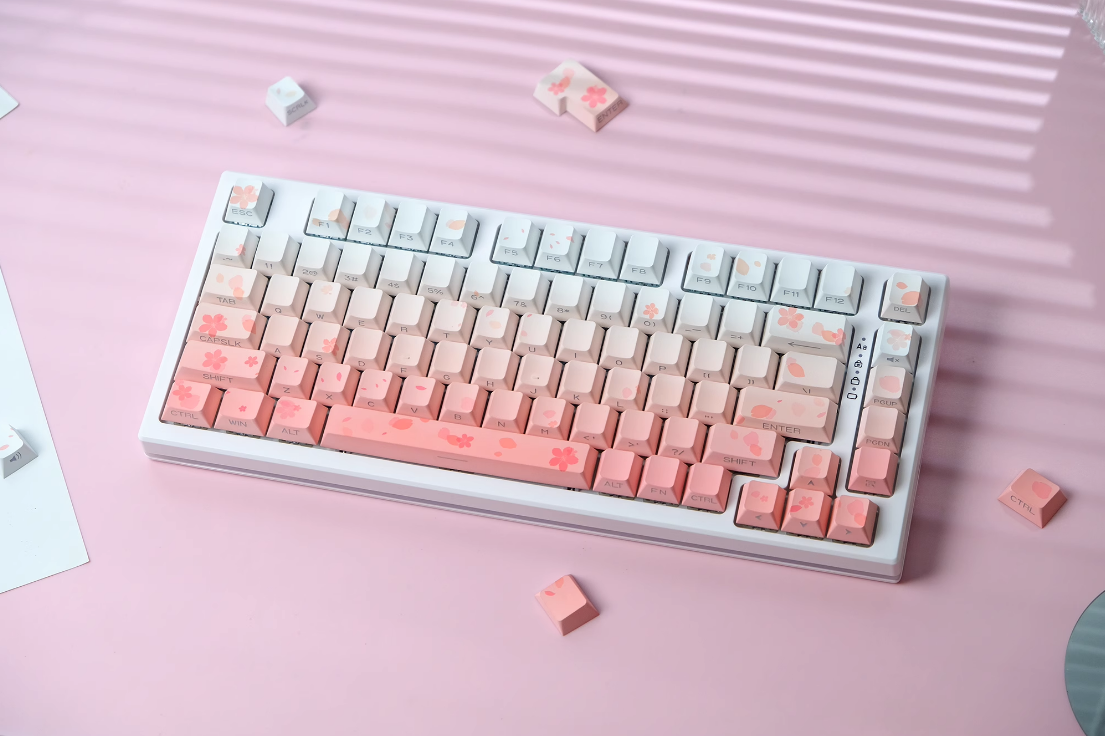 Sakura Side-Engraved Keycap Sets