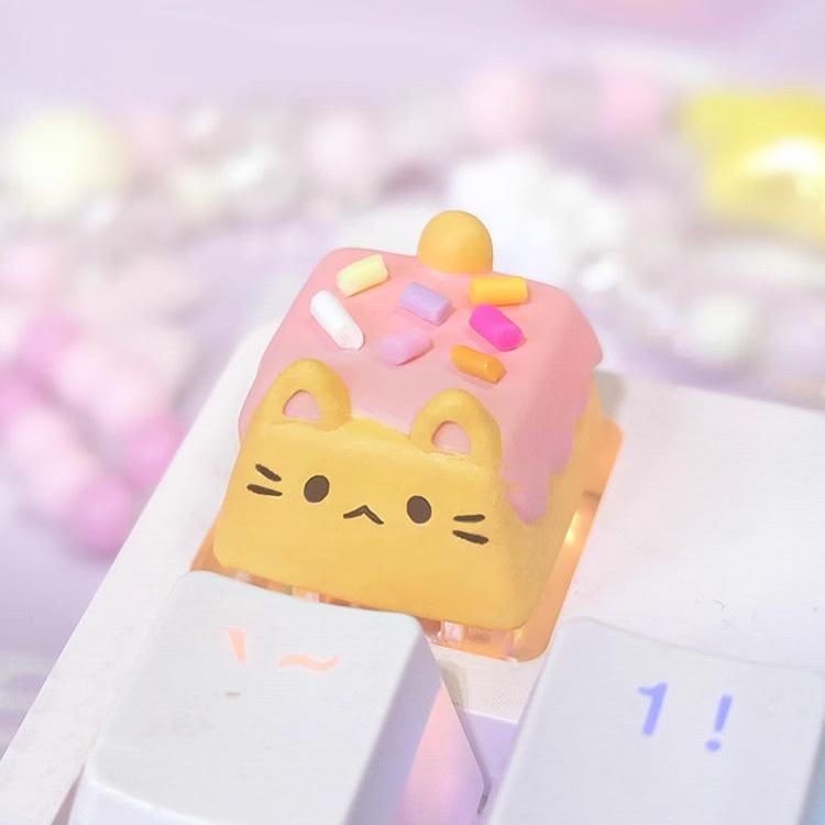 Donut Sprinkle Kitty Artisan Keycap