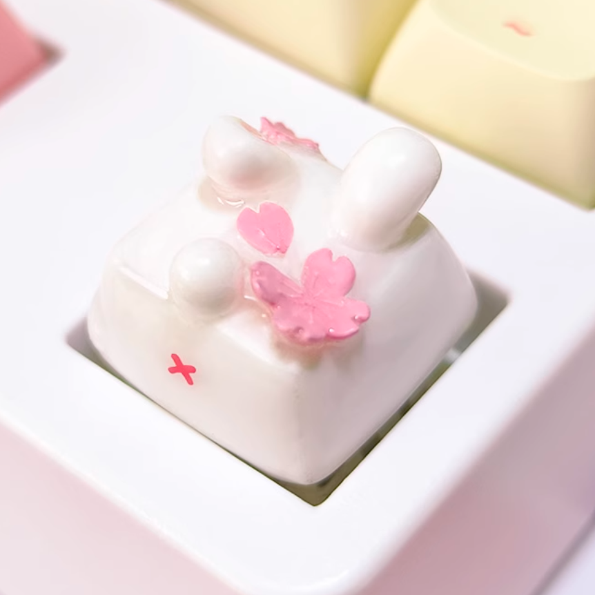 Sakura Bunny Artisan Keycap