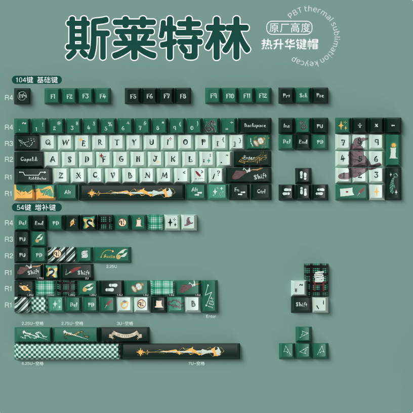 Slytherin Theme Keycap Set