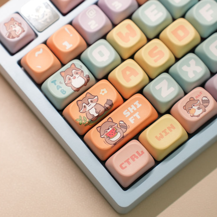 Little Raccoon Keycap Set