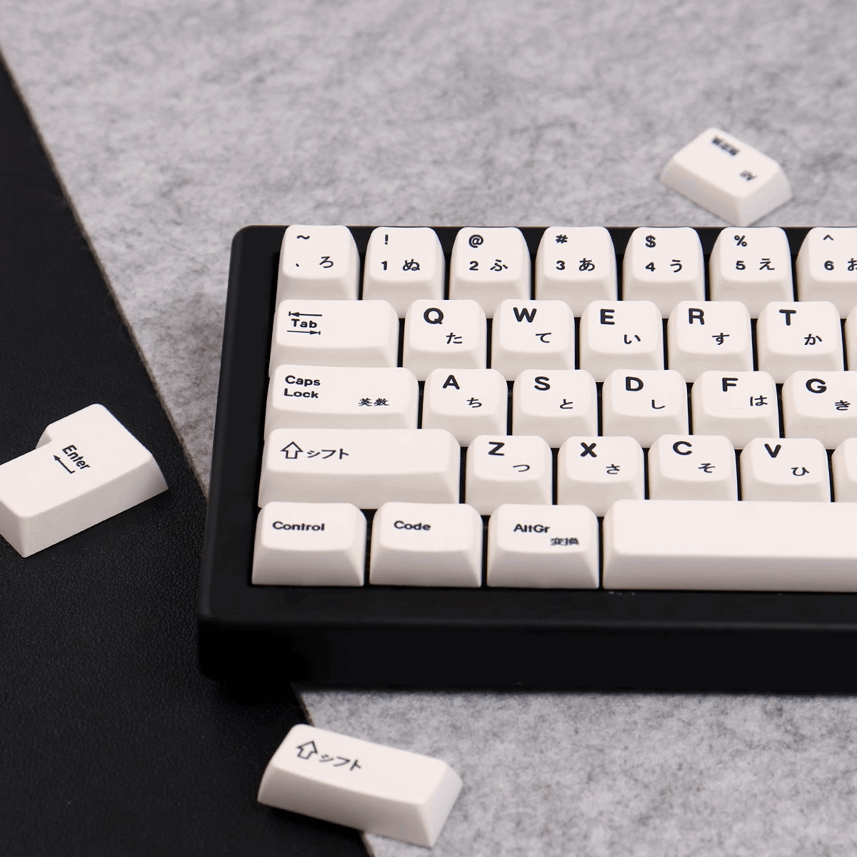 Minimalist White Dye-Sub PBT Keycaps | 150 keys | MDA Profile | JP | ANSI | ISO | Keycaps only