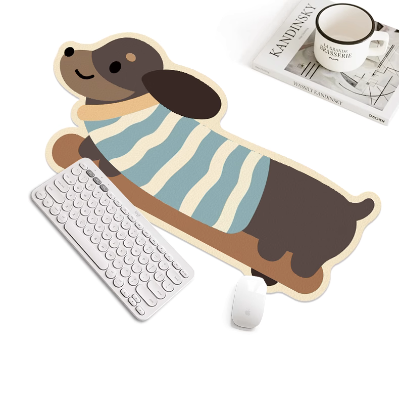 Odd Shape Walking Dog Desk Mat