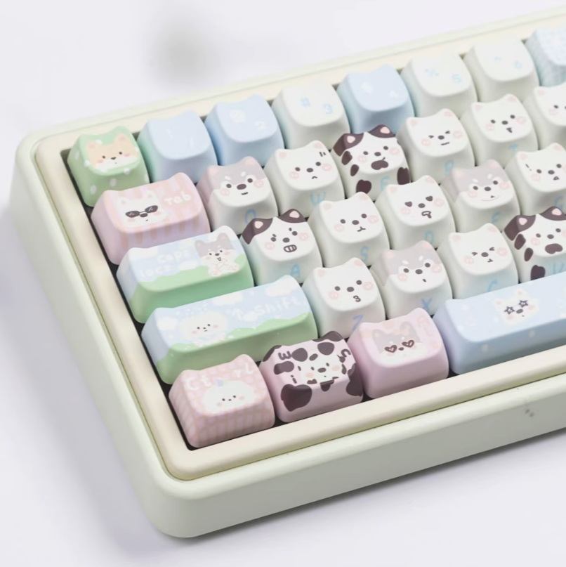 Cute Pups Keycap Set (No Letters)