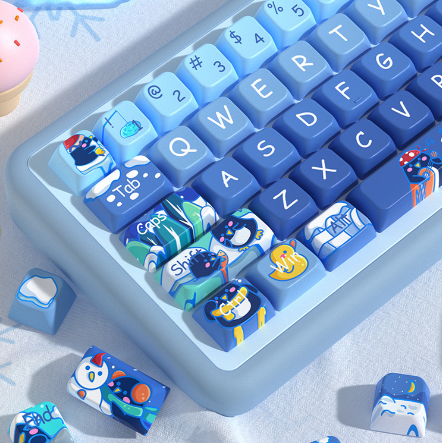 Winter Penguin Keycap Set