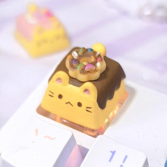 Donut Sprinkle Kitty Artisan Keycap