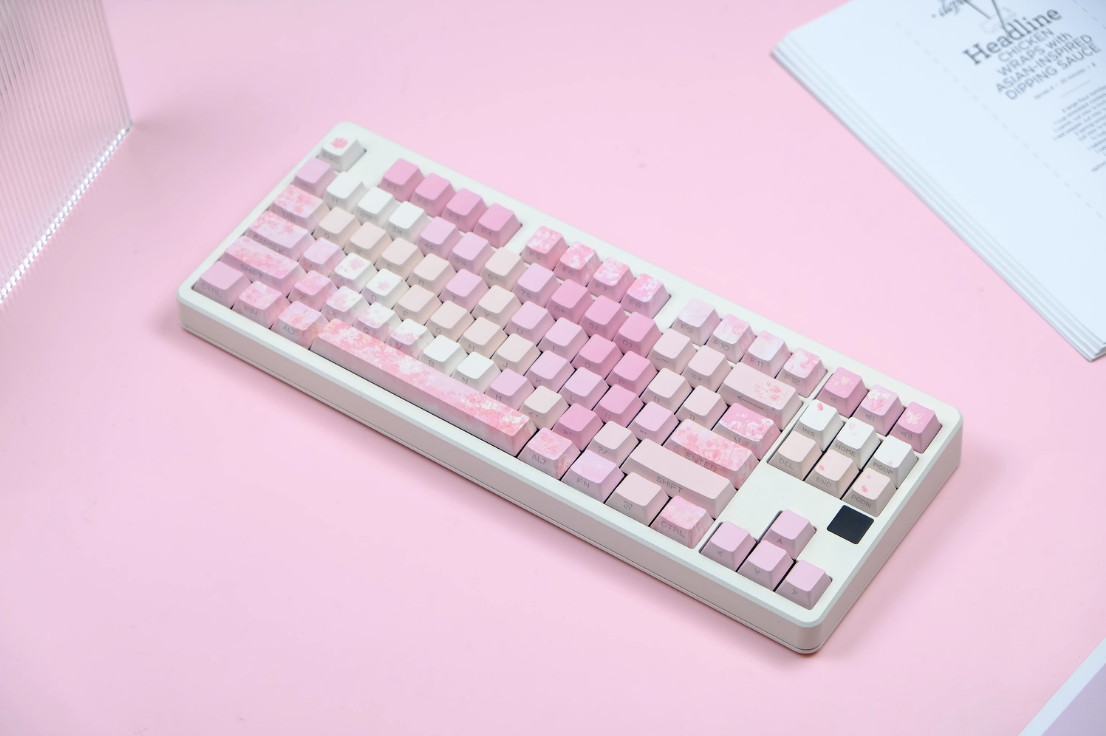 Sakura Side-Engraved Keycap Sets