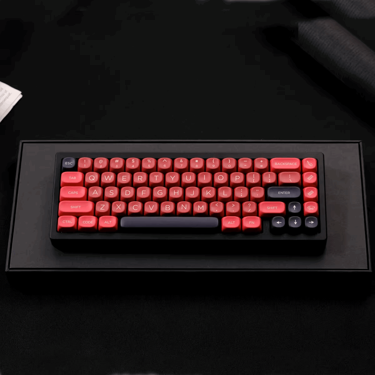 KBCaps Inferno Black Dye-Sub PBT Keycaps | 126 keys | MOA Profile | ANSI | Keycaps only