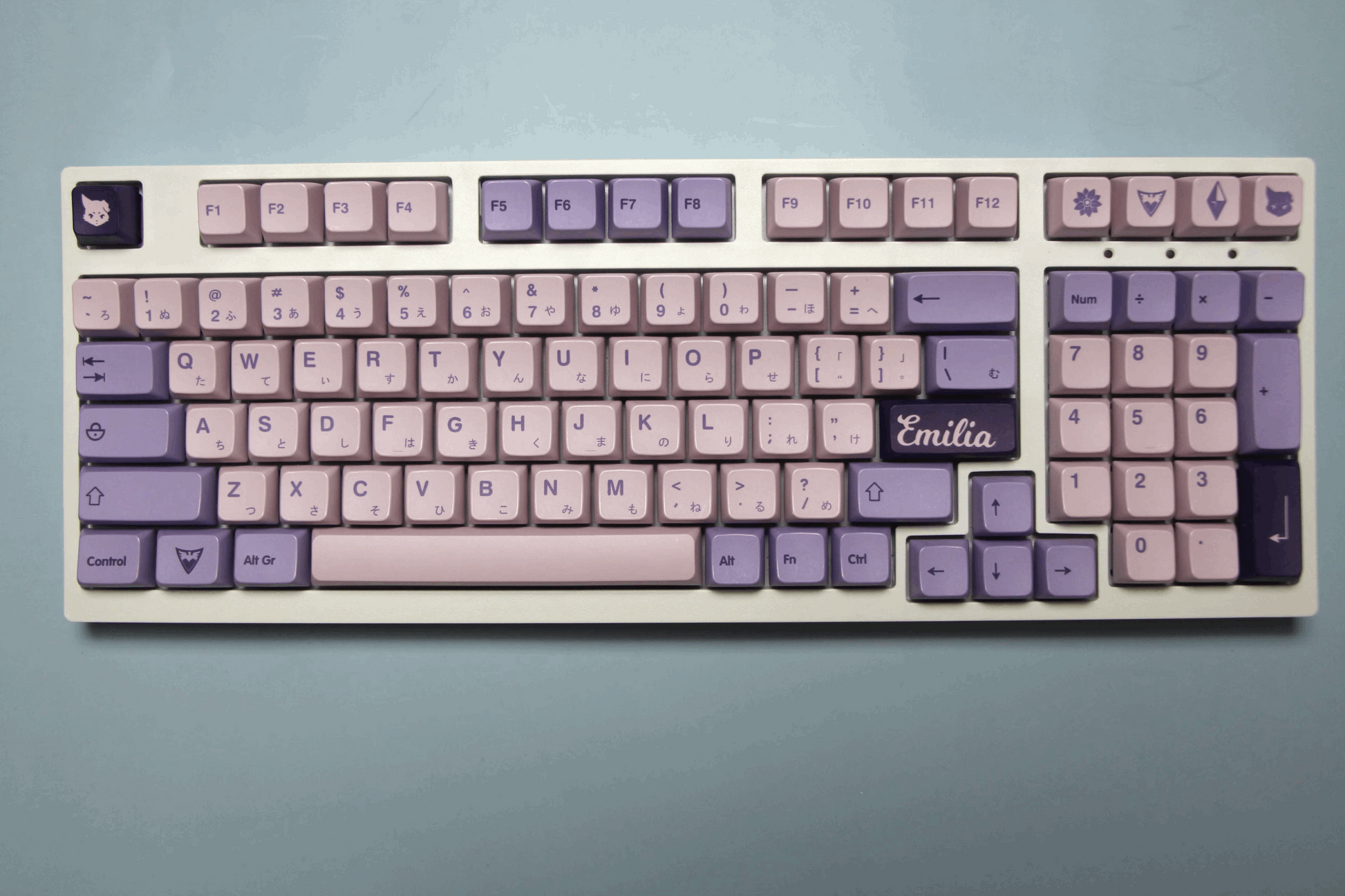 Emilia the Witch Dye-Sub PBT Keycaps | 141 keys | MDA Profile | JP EN | ANSI | Keycaps only